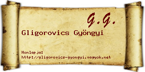 Gligorovics Gyöngyi névjegykártya