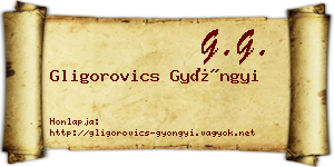 Gligorovics Gyöngyi névjegykártya