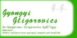 gyongyi gligorovics business card
